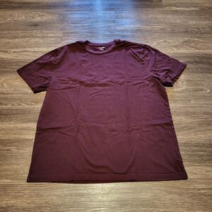 Old Navy Soft Washed Crewneck Short Sleeved Tee Shirt Men's Size Large, Maroon